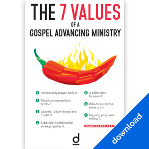 The 7 Values of a Gospel Advancing Ministry poster
