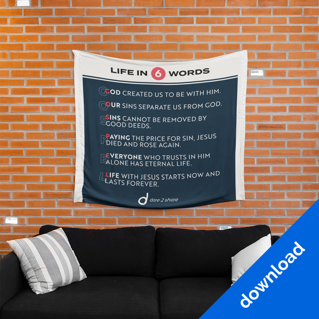 Life in 6 Words printable banner – Dare 2 Share